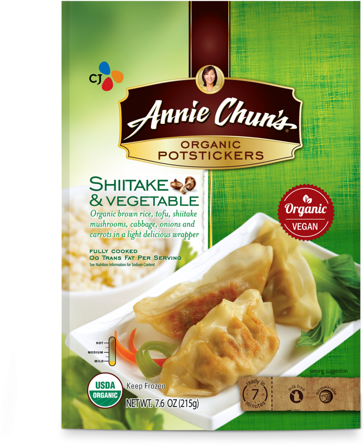 Annie Chun's Shiitake & Vegetable Organic Potstickers - Annie Chun's Potstickers Vegan Clipart (980x980), Png Download