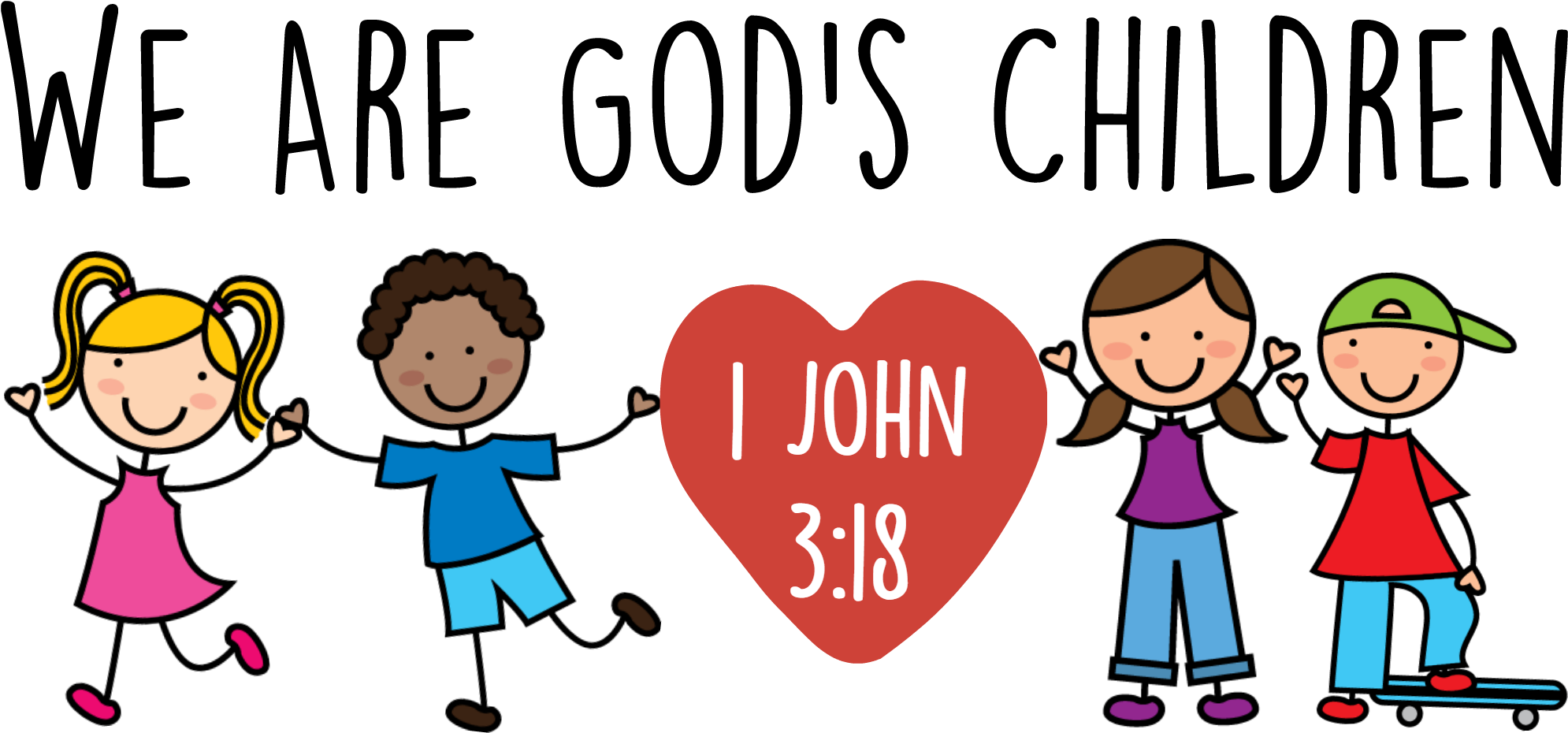 Curriculum 2 U2013 We Are Godu0027s Children - God Kids Clipart (2000x960), Png Download