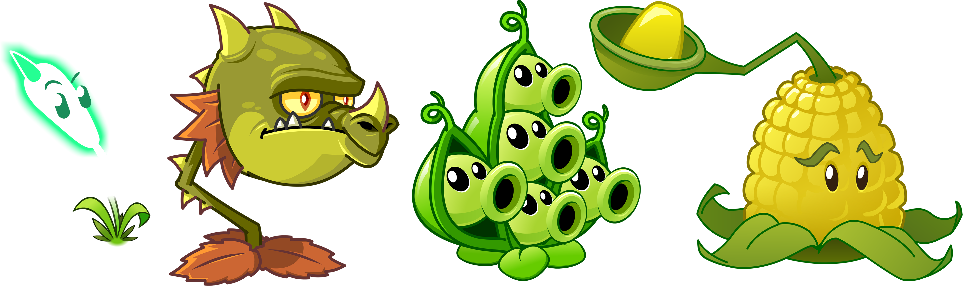 Plants Vs Zombies 2, Exclusive, Latest Updates, Pictures - Plants Vs Zombies Clipart (3921x1167), Png Download