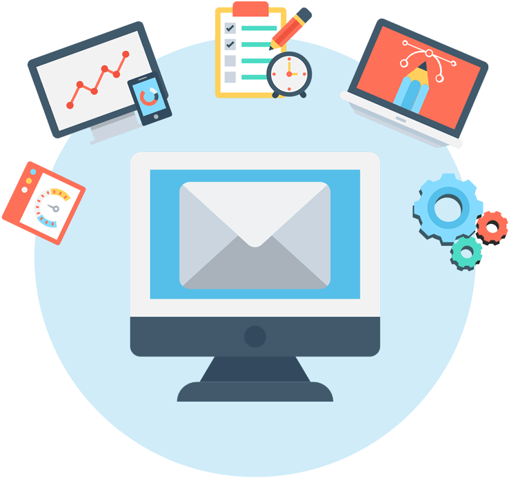 Email Marketing Management - Cartoon Clipart (800x800), Png Download
