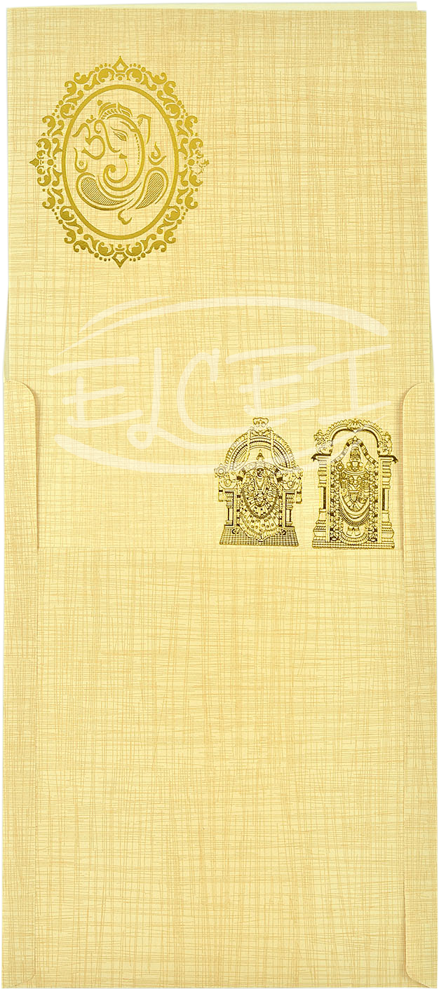 Home Hindu Wedding Cards Tirupati Balaji Wedding Invitation - Envelope Clipart (1055x1603), Png Download