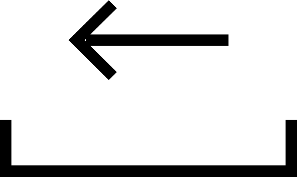 Left Arrow On A Tray Symbol Comments - Sign Clipart (980x586), Png Download