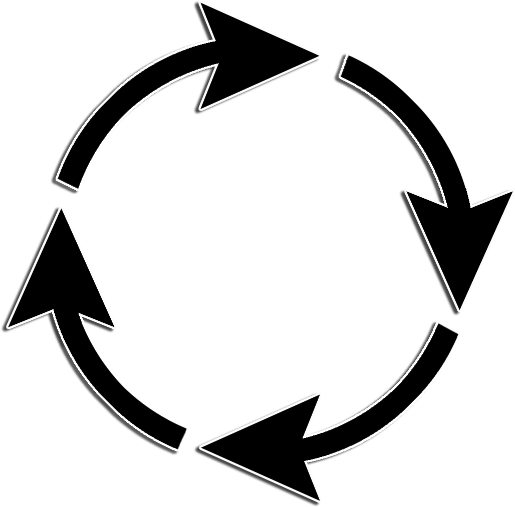 Arrow Symbol Circle Drop Shados - Png Circle With Arrows Clipart (1028x1013), Png Download