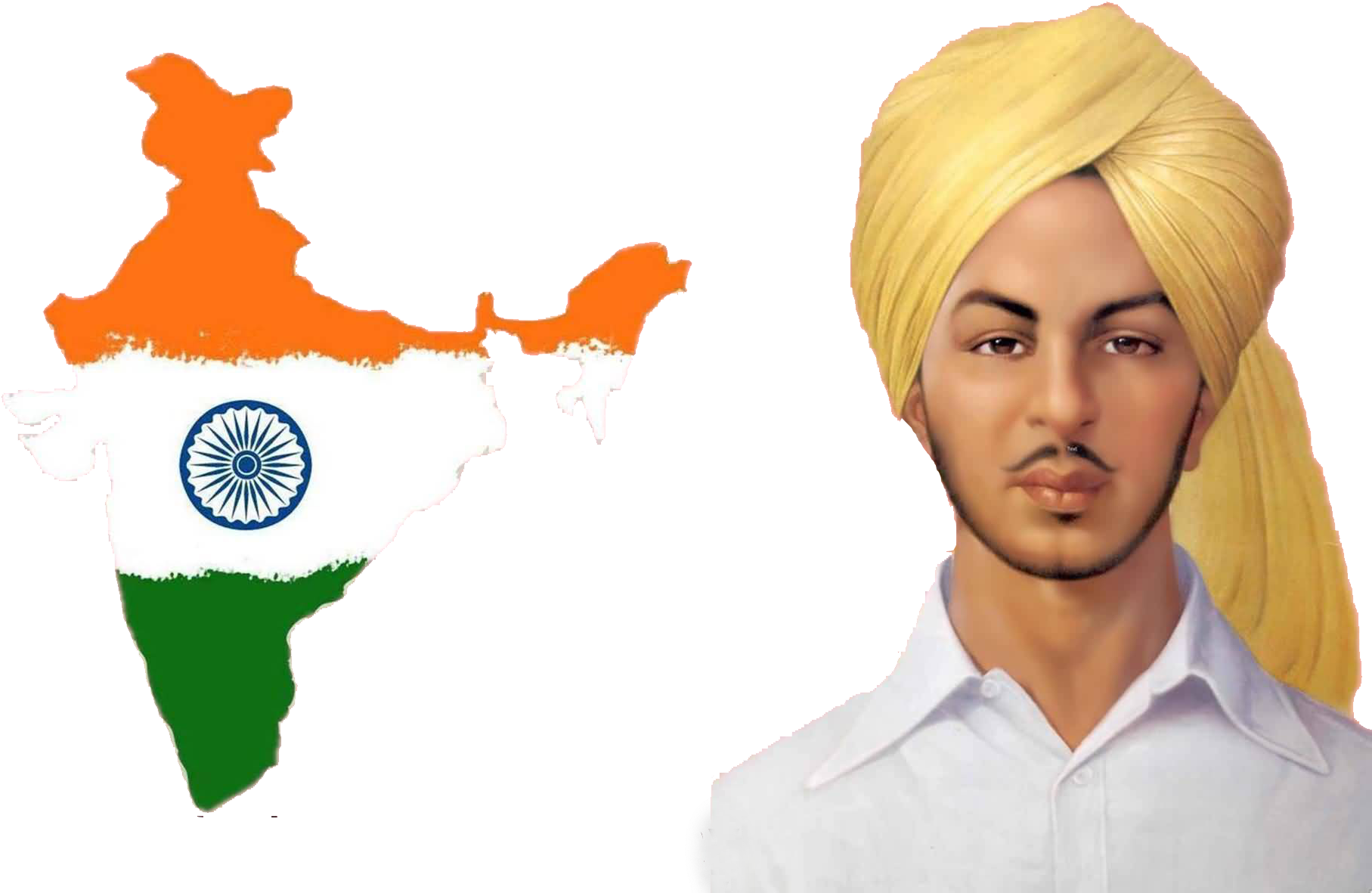 Shaheed Bhagat Singh State Technical Campus , Png Download - Bhagat Singh Birth Anniversary Clipart (1815x1181), Png Download