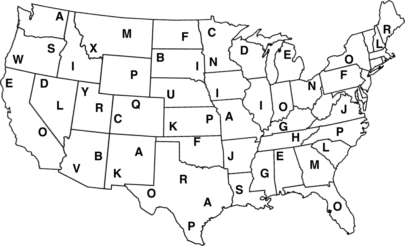 Check Answer - United States Map Outline Black And White Clipart (1408x855), Png Download