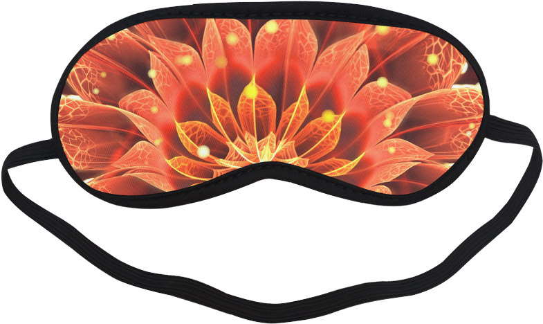 Fractal Sleeping Mask Red Dahlia Fractal Flower With - Clipart Sleeping Mask Png Transparent Png (1000x1000), Png Download