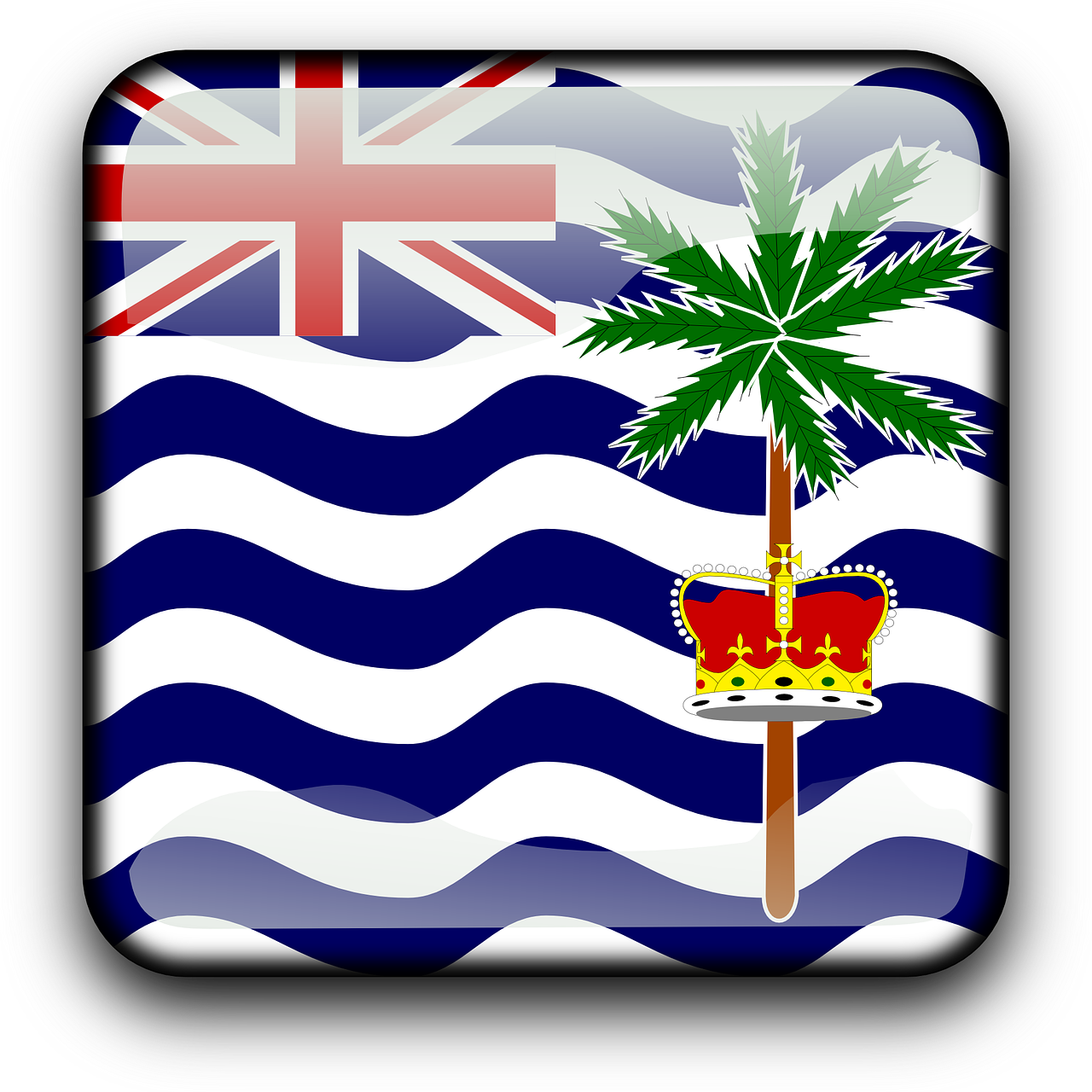 British Indian Ocean Territory Flag Country - British Indian Ocean Territory Clipart (1280x1280), Png Download