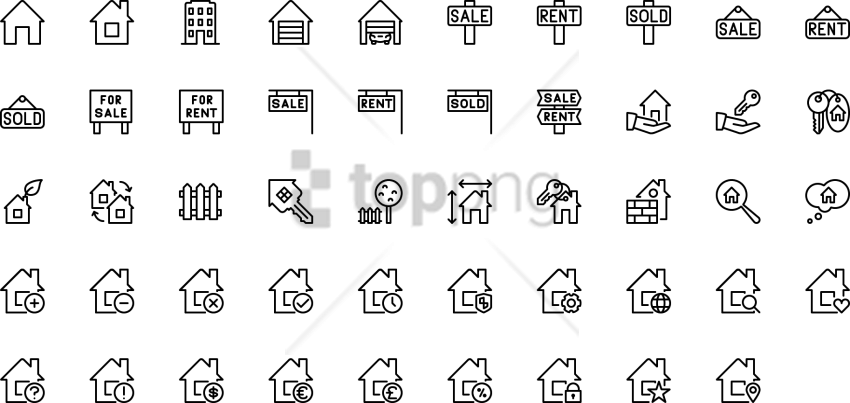 Free Png Download Real Estate For Sale Icons Png Images - Illustration Clipart (850x403), Png Download