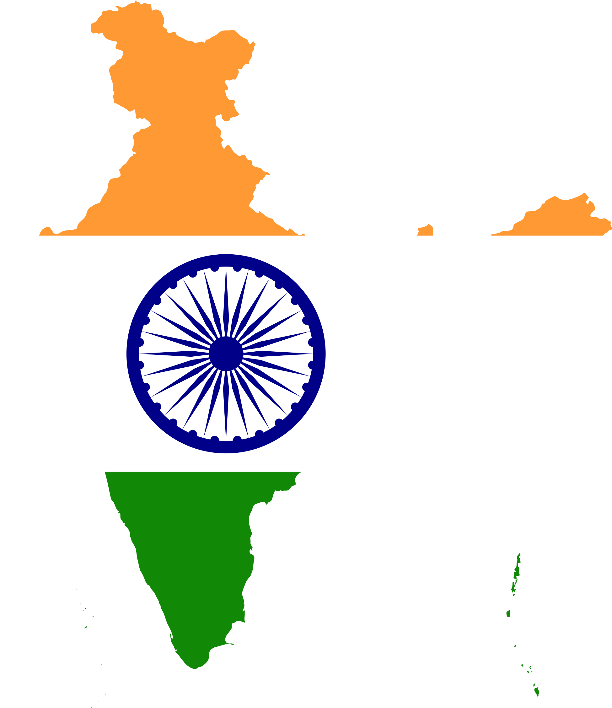 Clipart - Our National Flag India - Png Download (1950x2255), Png Download