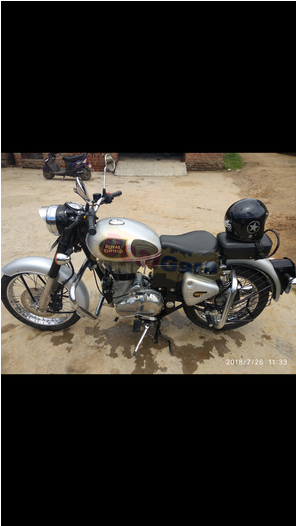 Excellent Royal Enfield 350 Silver - Motorcycle Clipart (700x525), Png Download