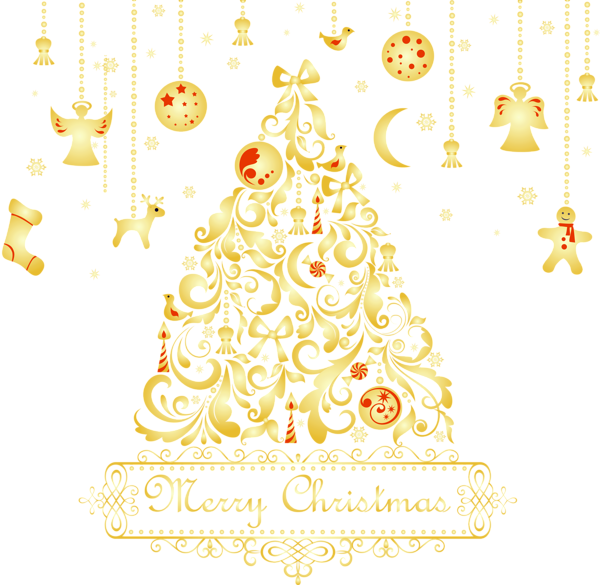 600 X 585 9 - Gold Christmas Greetings Clipart (600x585), Png Download