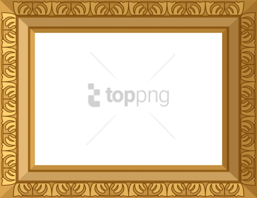 Free Png Freegolden Frame Png Image With Transparent - Gold Picture Frame Border Clipart (850x657), Png Download