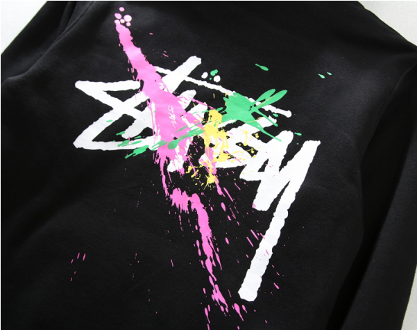 Stussy Splash Paint Logo Hooded Sweater - Stussy Clipart (600x600), Png Download
