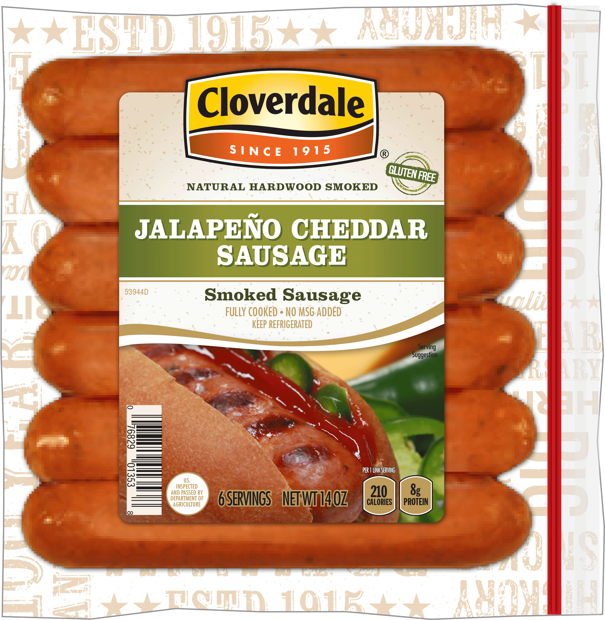 Stuffed With Creamy Cheese And A Little Spicy Danger, - Cloverdale Foods Clipart (2137x2224), Png Download