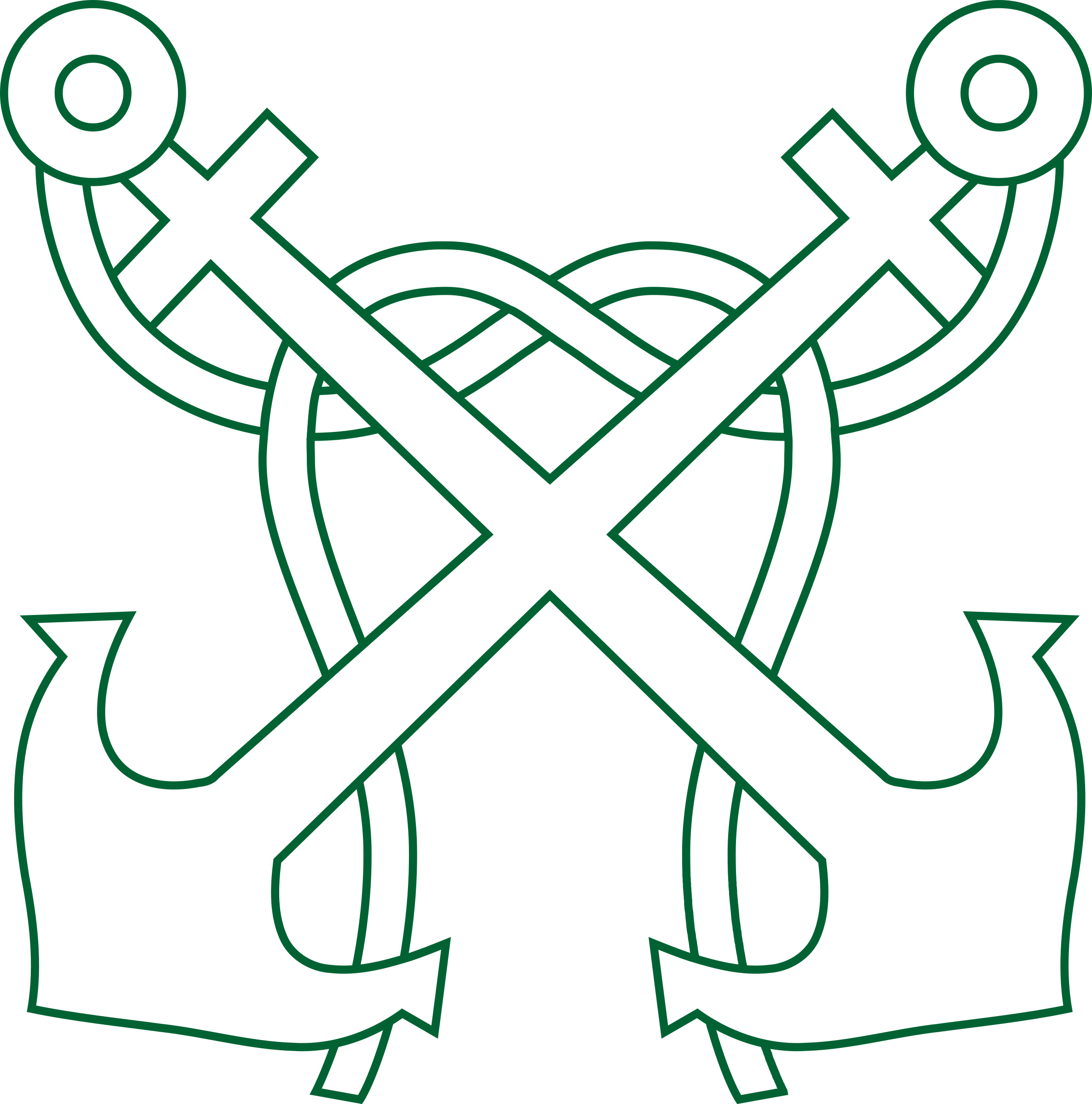 This Free Icons Png Design Of Crossed Anchors Clipart (2374x2400), Png Download