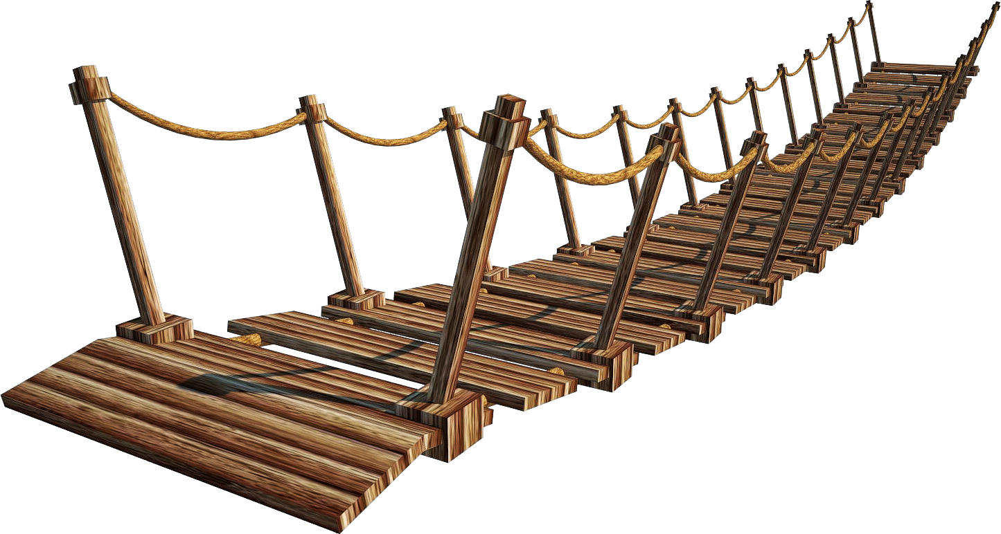 Png Bridge - Wood Bridge Png Clipart (1445x772), Png Download