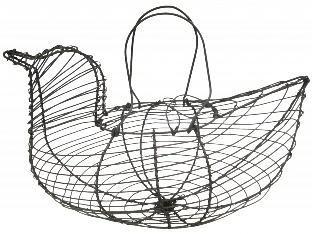 Kitchen Basket Awesome Wire Chicken Egg Kitchen Basket Clipart (1024x768), Png Download