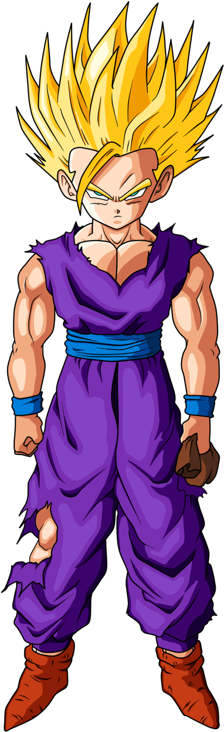 Cell X Air Jordan - Kid Gohan Ssj 2 Clipart (900x1604), Png Download