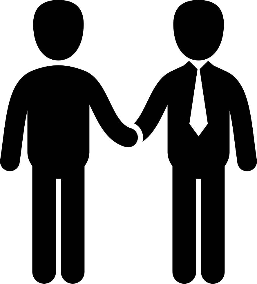 Businessmen Shake Hands Comments - Men Shaking Hands Icon Clipart (886x981), Png Download