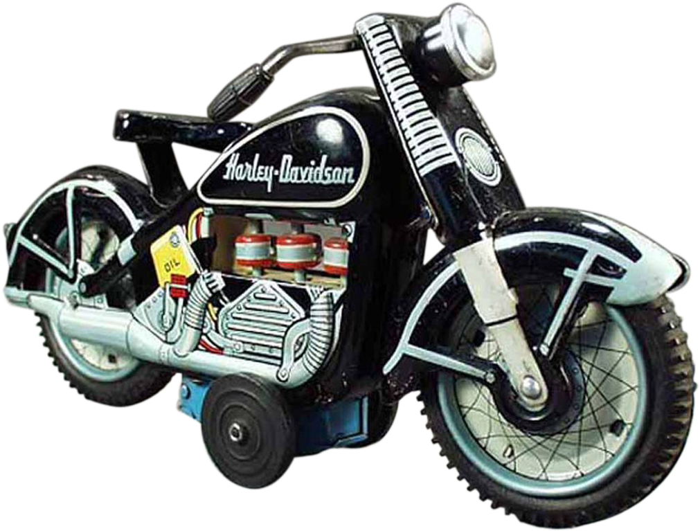 Japanese Tin Harley Davidson - Harley Davidson Tin Toy Clipart (1010x1010), Png Download