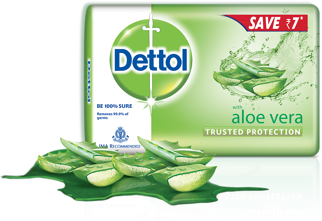 Soap Png - Dettol Aloe Vera Soap Clipart (1200x1200), Png Download