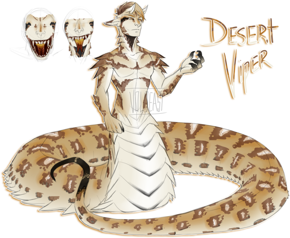 Rattlesnake Clipart Desert Snake - Horned Desert Viper Drawing - Png Download (1019x784), Png Download