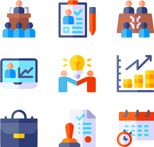 Business Meeting - Meeting Vector Png Clipart (600x564), Png Download