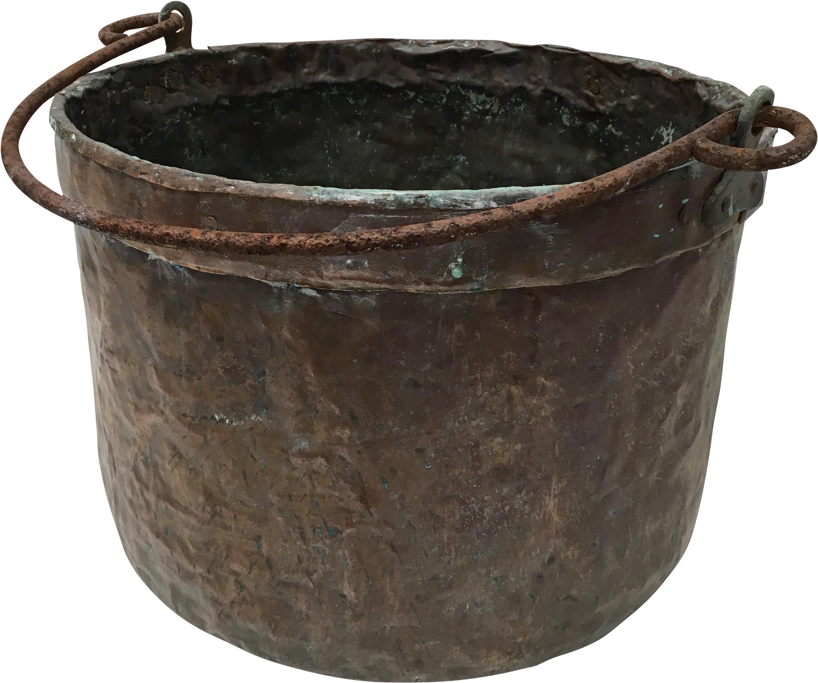 1800's Belgium Copper Cauldron Planter , Png Download Clipart (2734x2283), Png Download