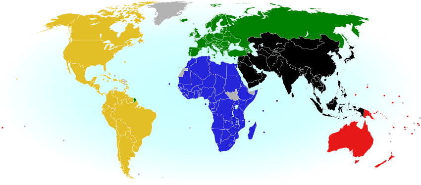 The Continents Linked To The Colours Of The Olympic - Comparison Between India And Afghanistan Clipart (850x374), Png Download