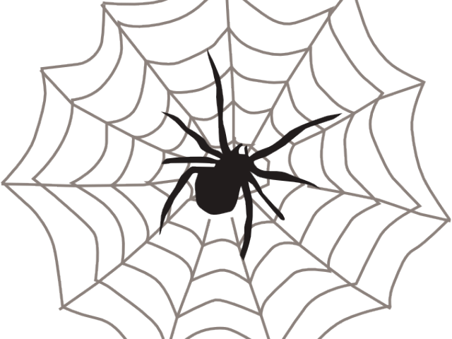 Cobweb Clipart - Spider In Web Clipart - Png Download (640x480), Png Download