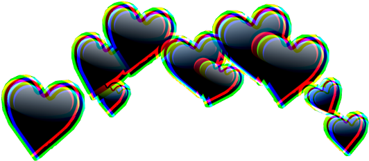 #glitch #heart #crowns #crown #heartcroen #heart #tumblr - Picsart Heart Crown Png Clipart (1024x1024), Png Download
