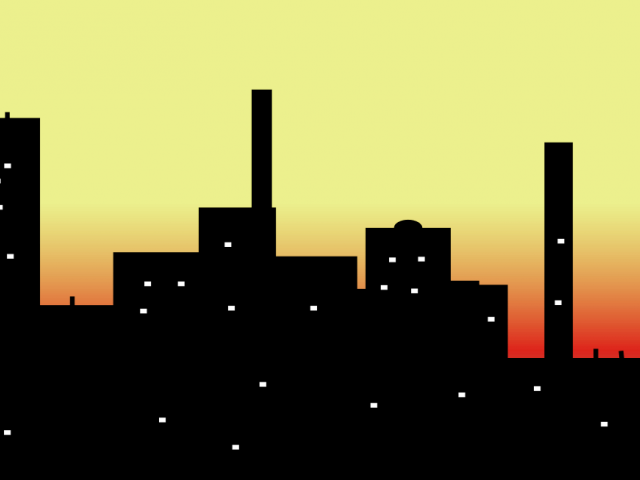 City Clipart Superhero - Clip Art Cityscape - Png Download (640x480), Png Download