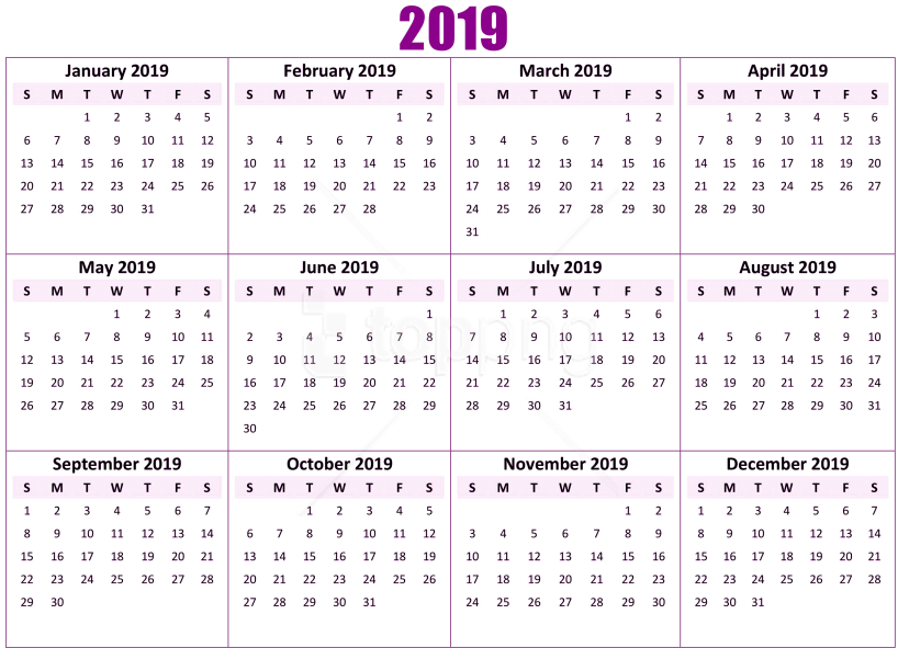 Free Png Download 2019 Calendar Png Wallpaper Png Images - 2011 Calendar Designs Clipart (850x657), Png Download