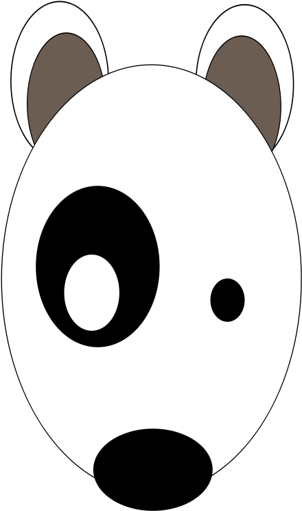 Dog Head Vector Png - Bull Terrier Clipart (566x800), Png Download