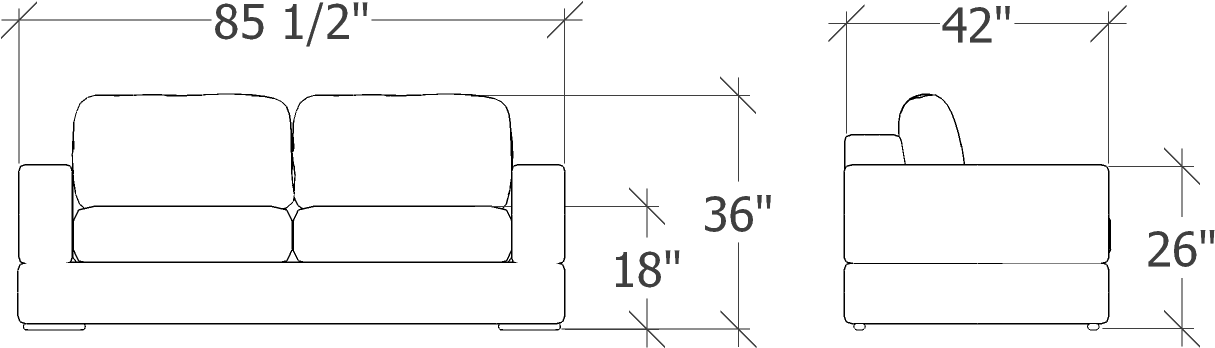 Silhouette Image, La Paloma Loveseat 8036 1 - Studio Couch Clipart (1380x756), Png Download