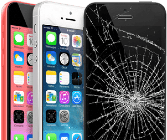 Free Png Download Series Of Iphones Broken Screen Png - Iphone 5 5s 5c Cracked Screen Clipart (850x541), Png Download
