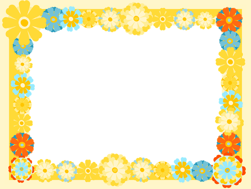 Free Digital Scrabbooking Flower Frames No - Happy Picture Frame Png Clipart (800x604), Png Download