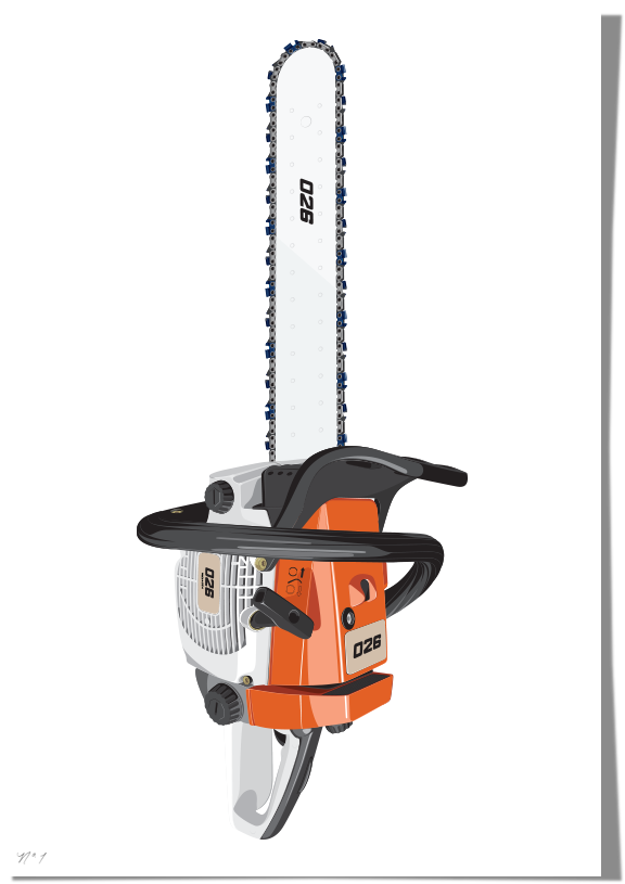 Chainsaw Art Print Roo Kee Roo - Violin Clipart (1000x1000), Png Download