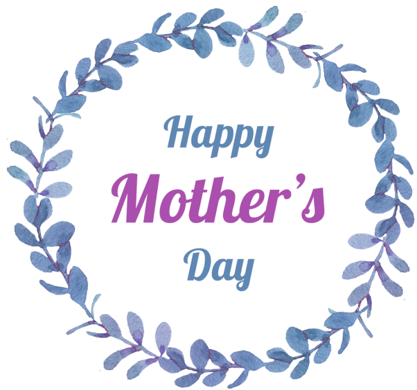 Special Mother S Day Watercolor Wreath Vector - Watercolor Happy Mother's Day Png Clipart (640x640), Png Download