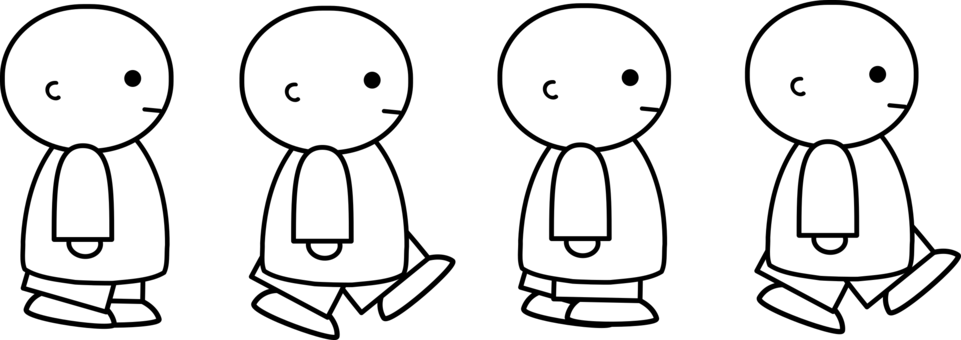 Download Similars - Walk Cycle Png Clipart (961x340), Png Download