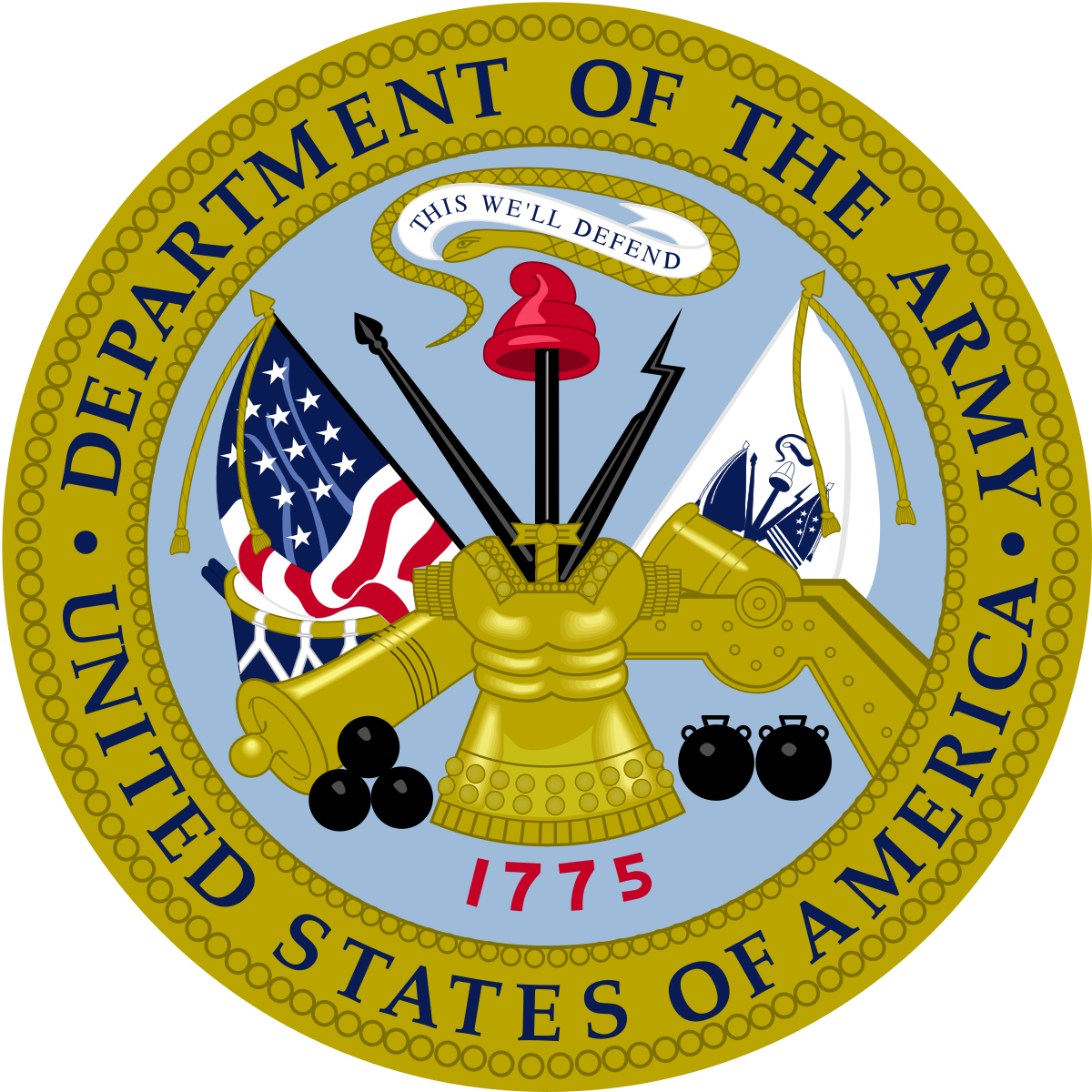 Department Of The Army Logo Clipart (1200x1200), Png Download