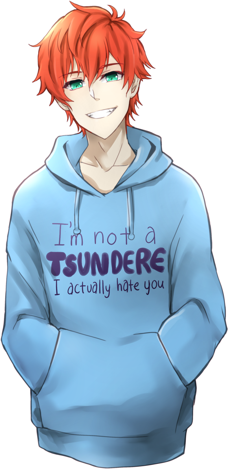 Banner Royalty Free Download Hahahahhahhahha Things - I M Not A Tsundere I Actually Hate You Hoodie Clipart (1280x1810), Png Download