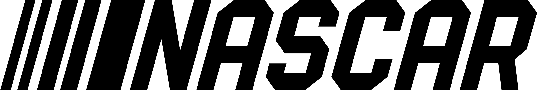 Nascar Logo Black And White - Nascar Black And White Clipart (2400x580), Png Download