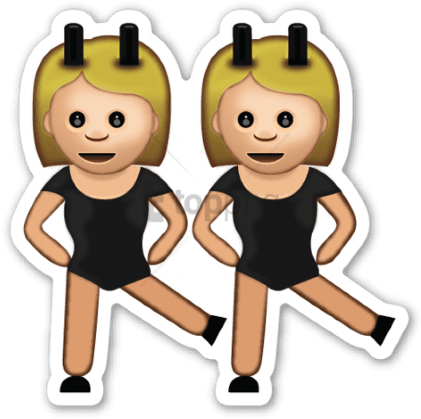 Free Png Emoji Twins Png Image With Transparent Background - Dancing Twins Emoji Png Clipart (850x845), Png Download