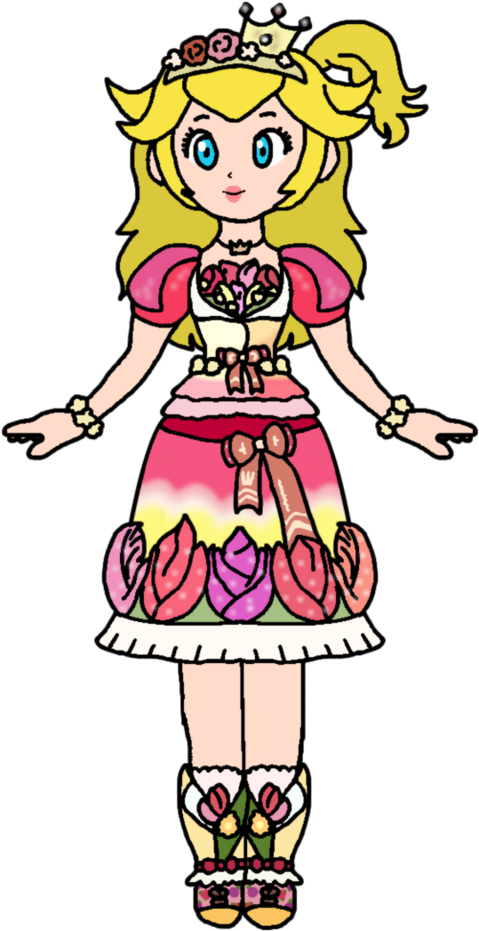 Thumbelina Bouquet Coord By Katlime - Princess Peach Kat Lime Clipart (539x1046), Png Download
