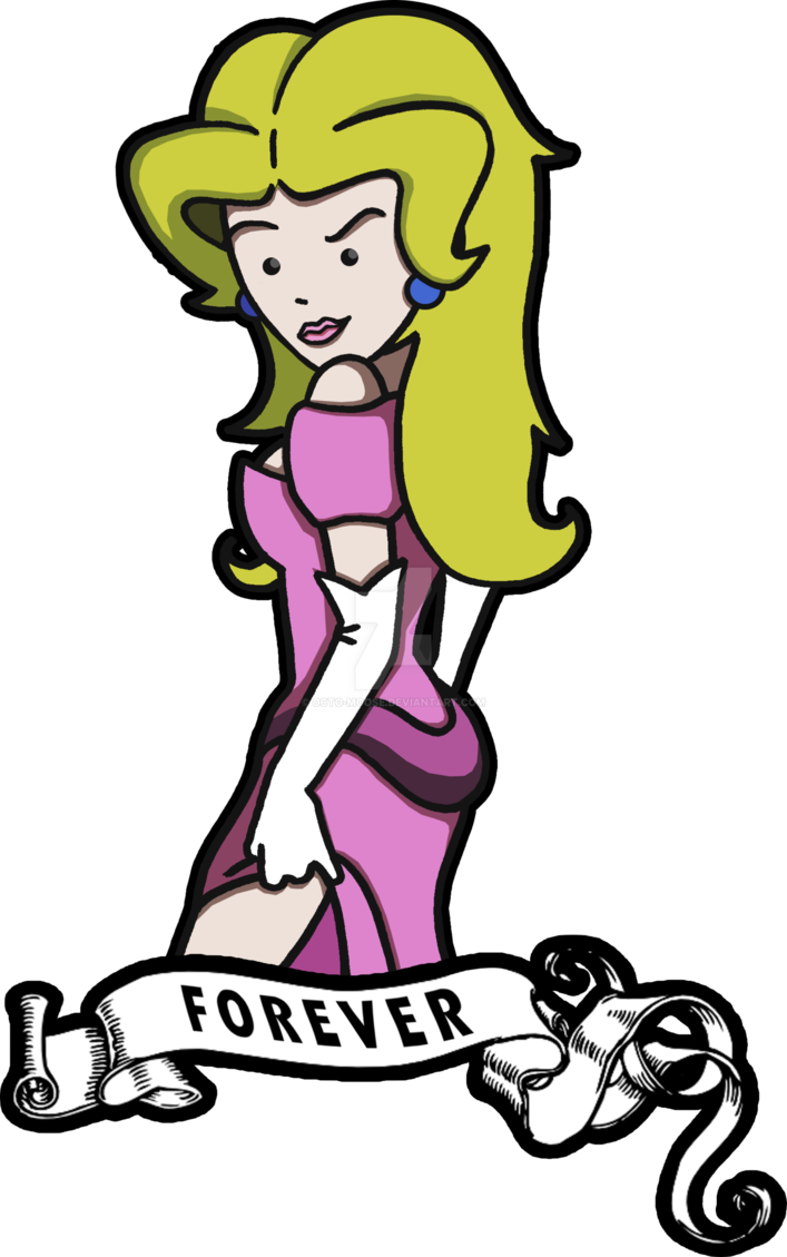 Princess Toadstool Tattoo By Octo-moose Clipart (707x1129), Png Download