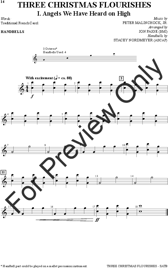 Three Christmas Flourishes Thumbnail - Sheet Music Clipart (816x1056), Png Download