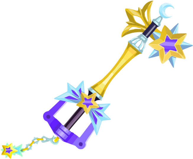 Starlight Keyblade From Kingdom Hearts Unchained - Kingdom Hearts Keyblades Star Clipart (728x626), Png Download