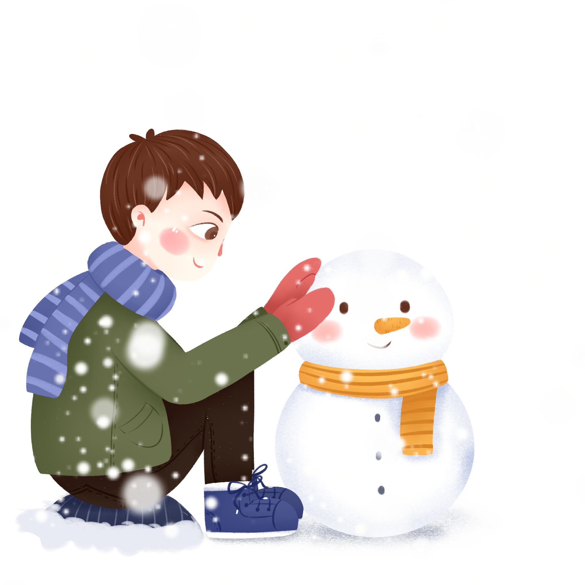 Beautiful Fresh Big Snow Winter Png And Psd - Cartoon Clipart (2000x2000), Png Download