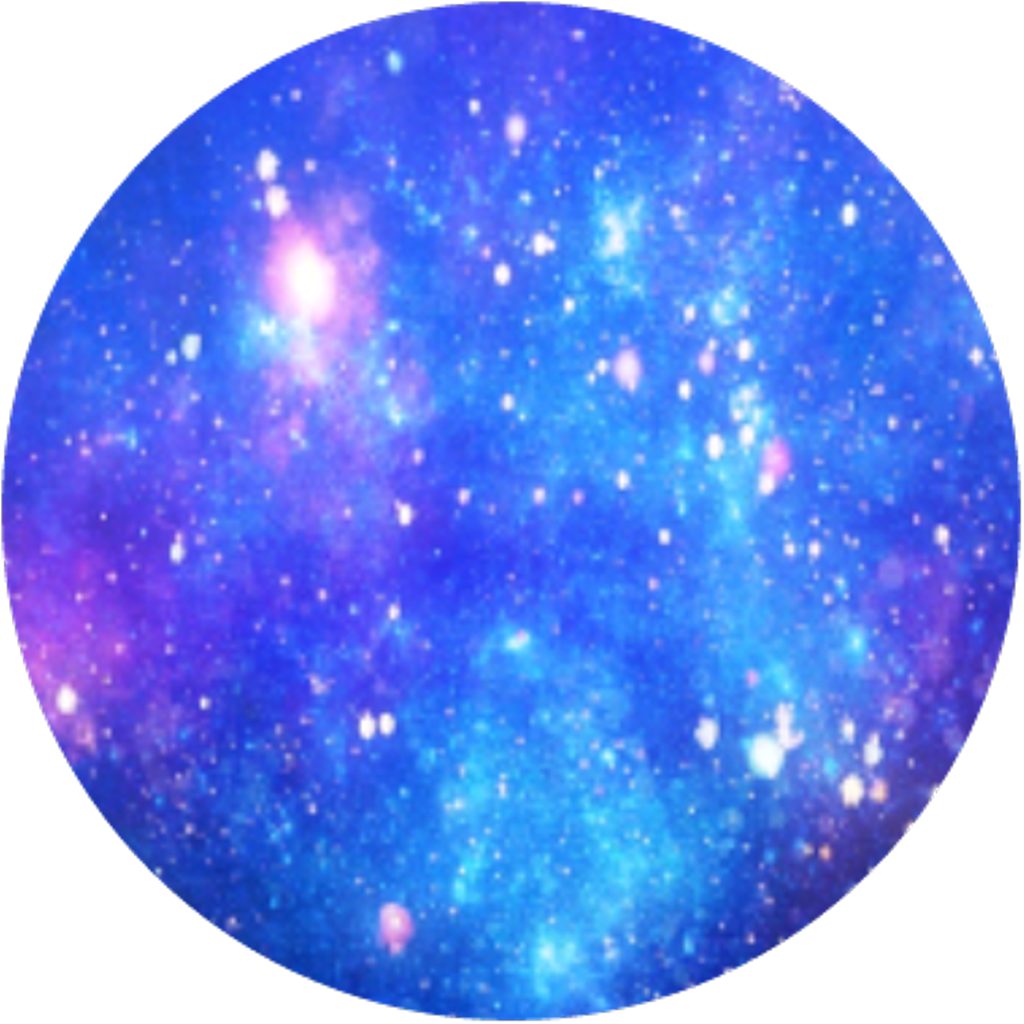 Circle Stars Starrycircle Spacecircle - Galaxy Tumblr Background Blue Clipart (1024x1024), Png Download